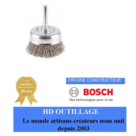 Brosse boisseau PRO Stainless Steel clean, emmanchement droit, 50 x 0,3 mm Bosch
