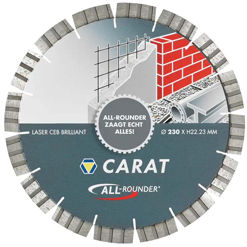 Carat CEB2303015 Lame diamantée LASER UNIVERSEEL BRILLIANT, TYPE "ALL-ROUNDER" 230x22.2MM