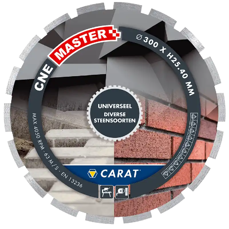 Carat CNEM300400 Lame de scie diamantée UNIVERSEEL CNE MASTER 300x25,4MM