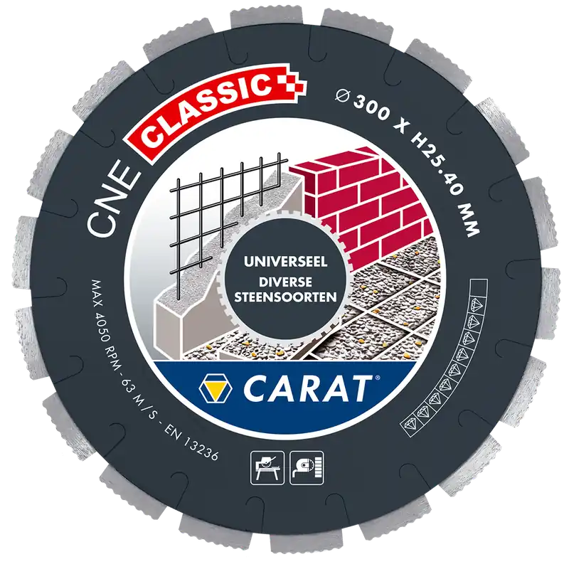 Carat CNEC300400 Lame de scie diamantée UNIVERSEEL CNE CLASSIC 300x25,4MM