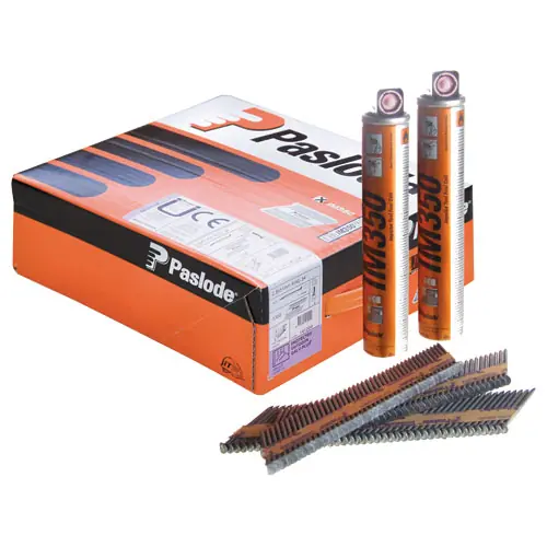 Paslode Fixation 141233 Stripnail 3.1 x 90 lisse tête D (y compris les cartouches de gaz) 2200 pcs.