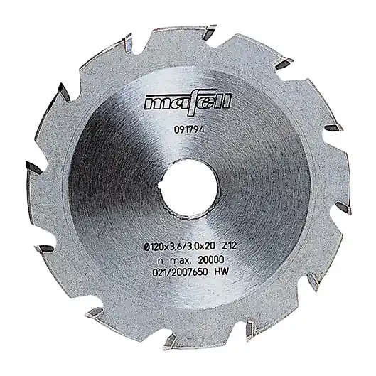 Mafell Accessoires 091794 Disque de fraisage, elliptique HM 120 x 3,6 x 20 mm,12 Z KFU1000E