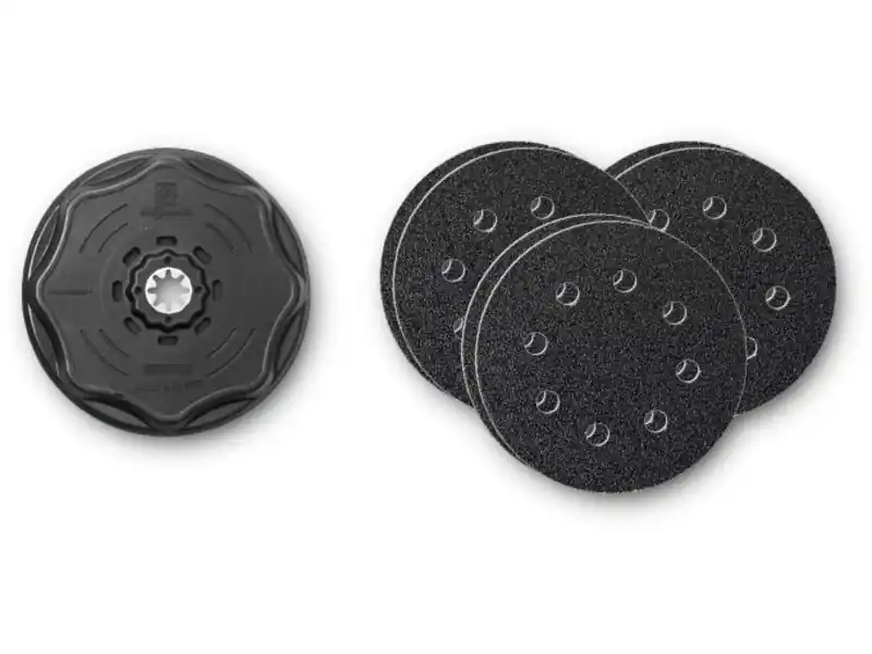 Fein Accessoires 63806195210 Kit de ponçage 115 mm + 6 feuilles abrasives SLP pour Fein FMM Multimaster