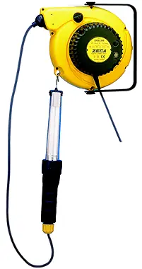 Zeca 800176 5907/328/230V Enrouleur de câble à ressort avec torche et transformateur 15 mtr 230 Volt