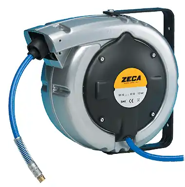 Zeca 10000320 813/8/S Enrouleur de tuyau pour air comprimé et eau 12 mtr.