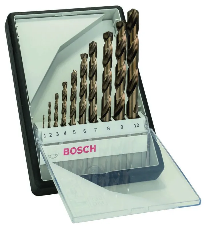 Bosch Vert Accessoires 2607019925 Jeu de 10 forets métal HSS