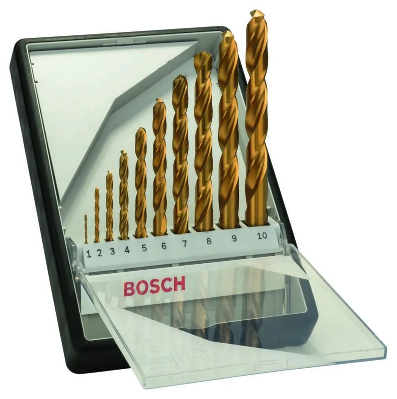 Bosch Vert Accessoires 2607010536 Jeu de 10 mèches pour métal HSS-Tin