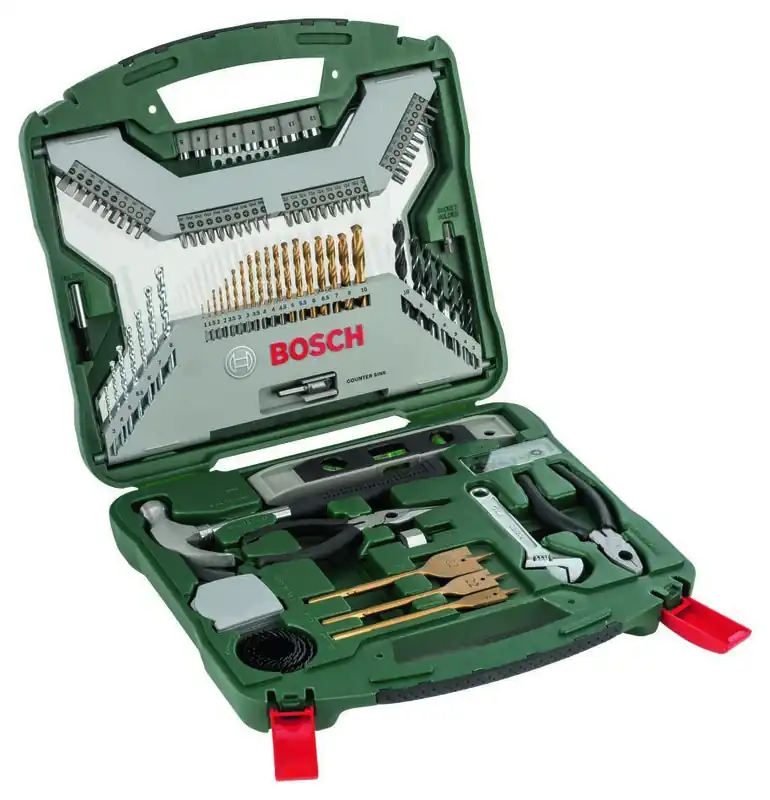 Bosch Vert Accessoires 2607019331 Jeu de forets et de mèches X-line 103 pièces, titane