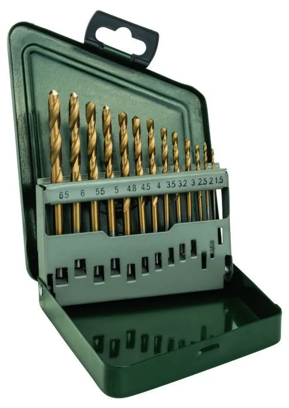Bosch Vert Accessoires 2607019436 Jeu de 13 mèches HSS-étain pour métaux, titane, 13 pièces