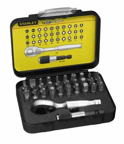 Stanley 1-13-904 Jeu d‘embouts Expert Pro 1/4" - Clé à cliquet (32 pièces)