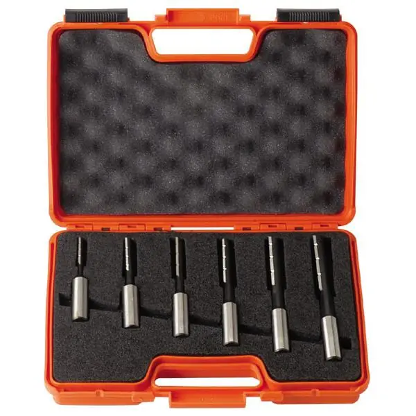CMT 102.001.10 Jeu de forets droits à fente avec brise-copeaux lot de 6 - gauche (Ø 16 mm)