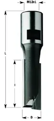 CMT 180.200.11 20 mm Fraise à rainurer avec filetage intérieur M12 - Droite extra long