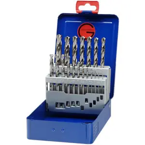 Bohrcraft 11201310019 MG10 Jeu de forets à métal rectifiés HSS-G DIN 338 19 pièces