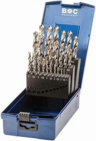 Bohrcraft 11201330025 Jeu de forets KG13 HSS-G ABS-Box /1-13x0,5/25-pcs