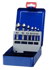 Bohrcraft 17101410006 KS6 CO Jeu de 6 forets professionnels à fraise HSS-E Cobalt DIN 335 dans une mallette industrielle