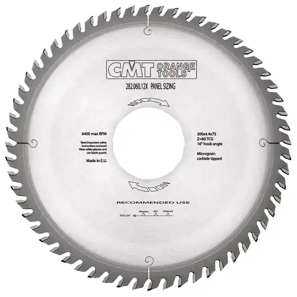 CMT 282.072.17W2 Lame de scie avec limiteur de copeaux 430 x 80 x 72D