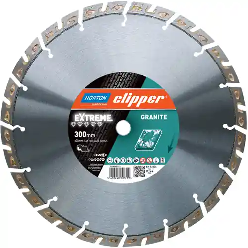 Norton Clipper 70184601173 Extreme Granite Lame de scie diamantée 300 x 20 mm
