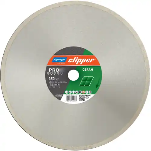 Norton Clipper 70184625561 Lame de scie diamantée Pro Ceramic 180 x 25,4/22,23 mm
