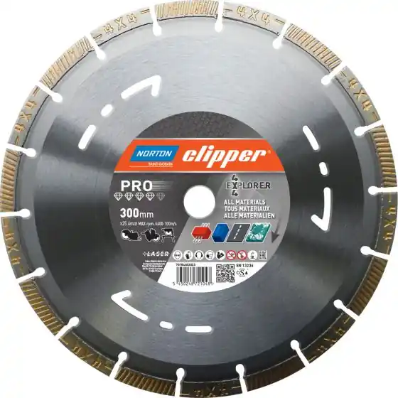 Norton Clipper 70184602091 Pro 4 x 4 Explorer Lame de scie diamantée 350 x 20 mm