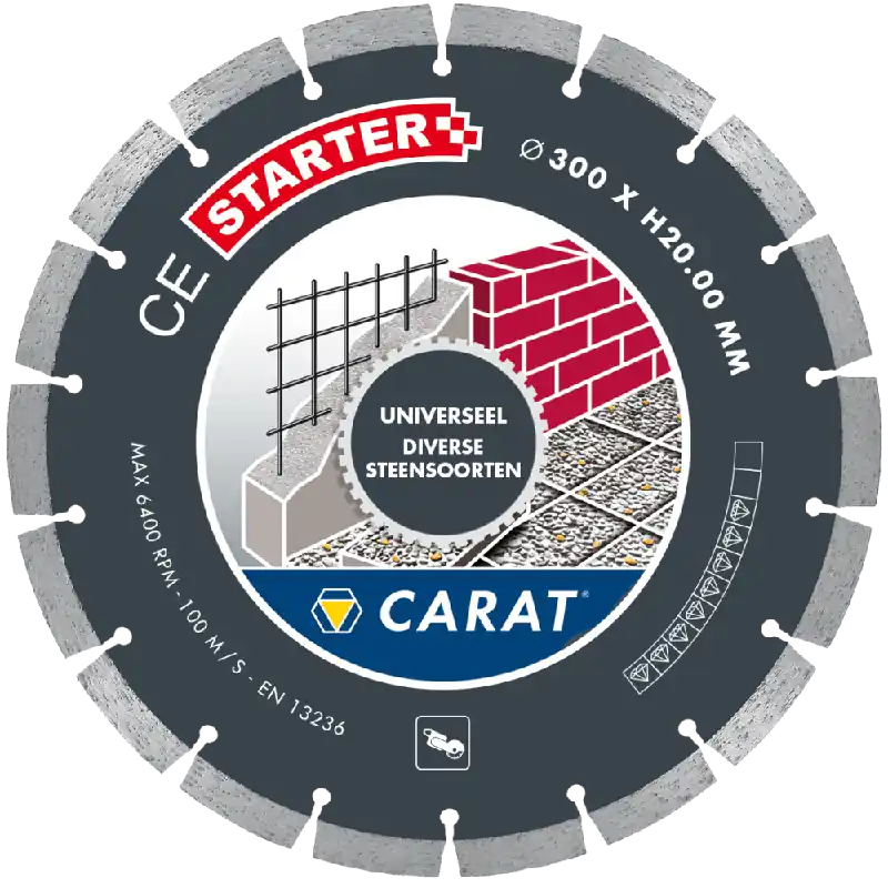 Carat CES3002000 Lame diamantée universelle CE Starter 300 x 20