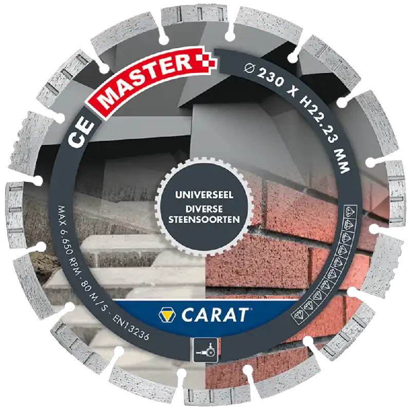 Carat CEM1803000 Lame de scie diamantée universelle CE Master 180 x 22,23