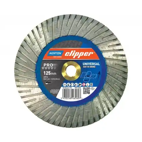 Norton Clipper 70184641171 Lame de scie diamantée Cut and Grind 100 x M14