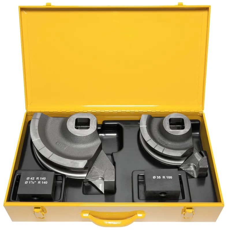 Rems 586012 R Coffret en acier avec insert pour 2 segments de pliage et blocs coulissants (1xR100 et 1xR135/R140 90 degrés)
