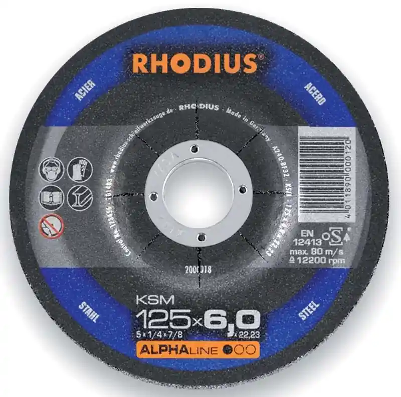 Rhodius 200090 Disque de ponçage KSM Métal 230 x 6,0 x 22,23 mm