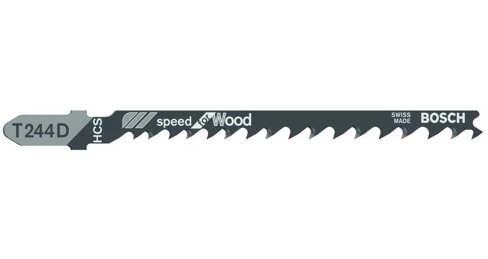 Bosch Bleu Accessoires 2608630058 Lames de scie sauteuse T244D arbre en T par 5 Bois