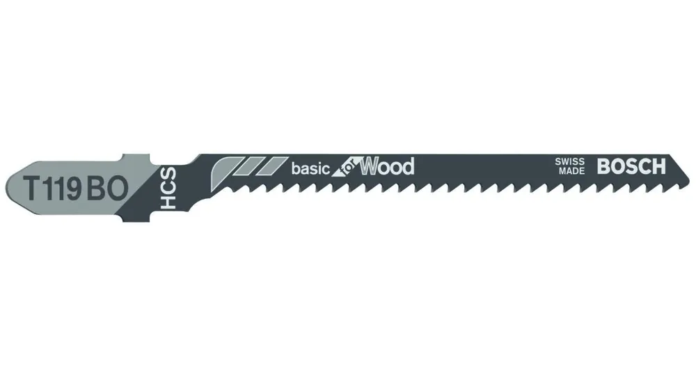 Bosch Bleu Accessoires 2608630310 T119BO Lames de scie sauteuse arbre en T par 5 Bois