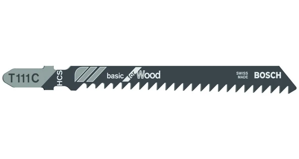 Bosch Bleu Accessoires 2608630033 Lames de scie sauteuse T111C arbre en T par 5 bois