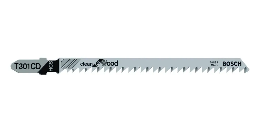 Bosch Bleu Accessoires 2608637591 T301CD Lames de scie sauteuse à arbre en T par 3 Wood