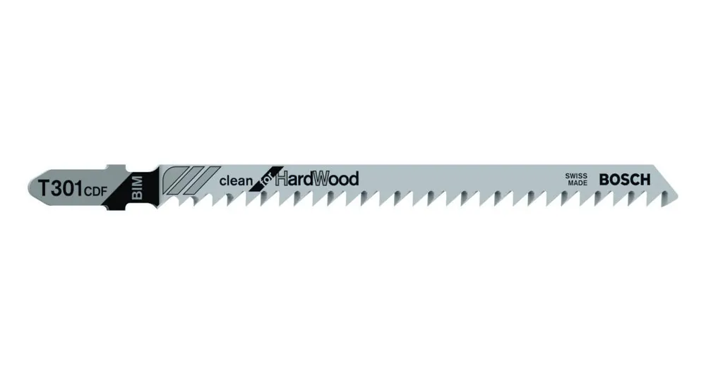 Bosch Bleu Accessoires 2608636229 T301CDF Lames de scie sauteuse à queue en T par 5 bois dur
