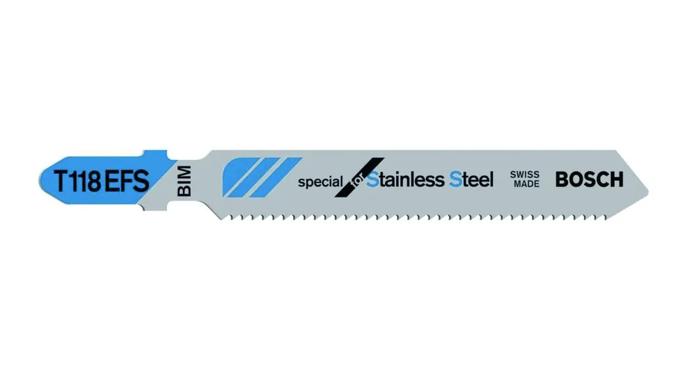 Bosch Bleu Accessoires 2608636497 T118EFS Lames de scie sauteuse en T - tige par 5 INOX