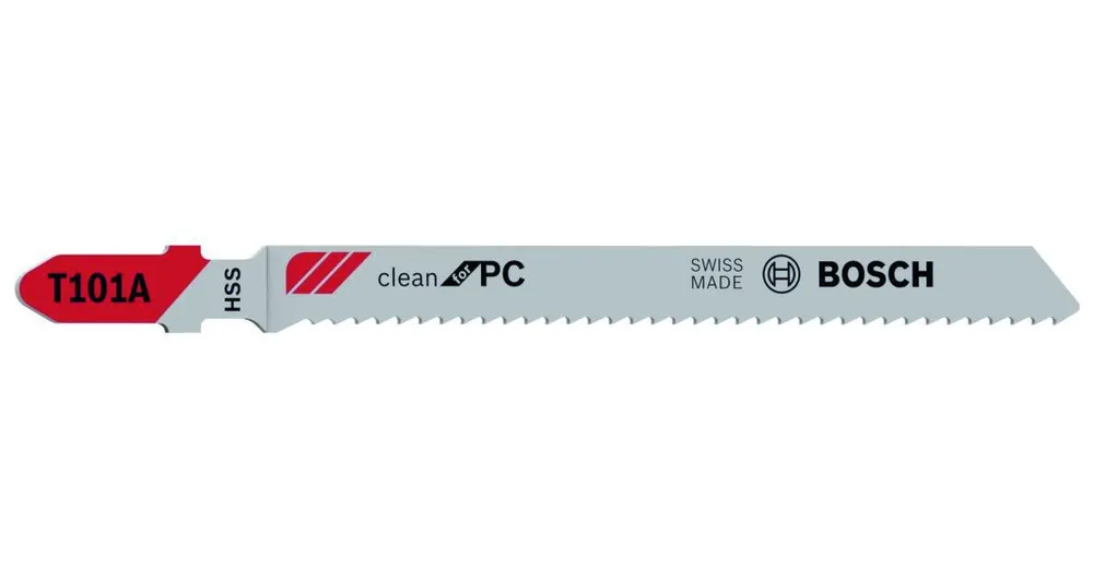 Bosch Bleu Accessoires 2608631010 T101A Lames de scie sauteuse à queue en T par 5 plexiglas