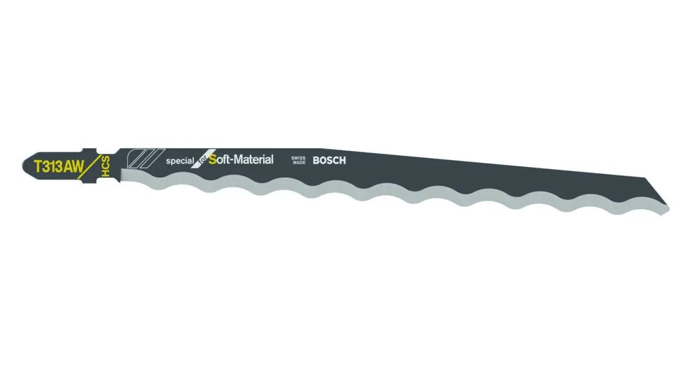 Bosch Bleu Accessoires 2608635187 T313AW Lames de scie sauteuse à arbre en T par 3 Couteaux