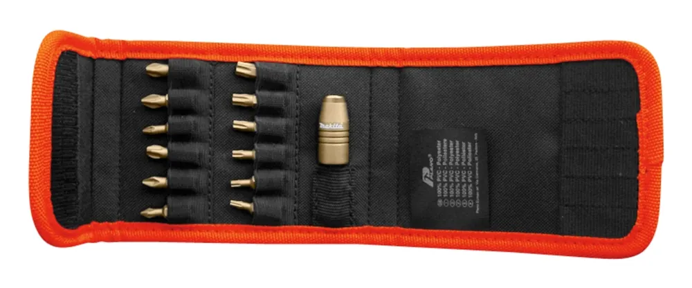 Makita Accessoires P-54069 Jeu d‘‘embouts de 13 pièces dans une mallette professionnelle avec clip ceinture