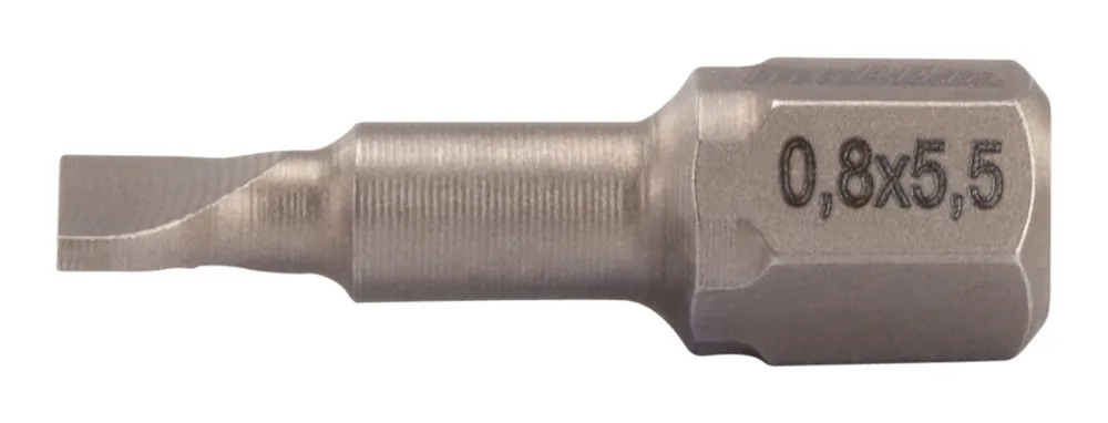 Makita Accessoires P-53291 Embout de vis fendu 0,8x25 mm 3 pcs.