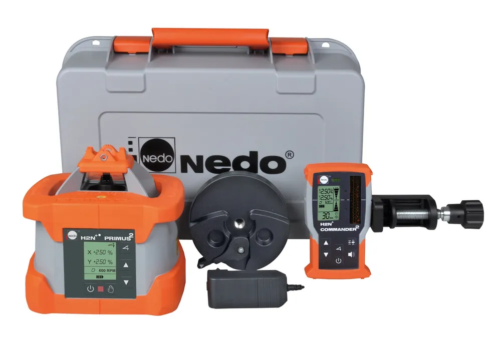 Nedo NV472034 Laser Primus2 H2N+ Downhill + récepteur Commander H2N+ + contrôle de l‘inclinaison !