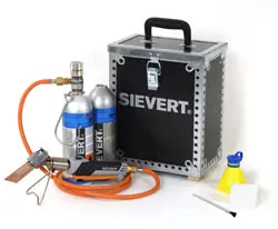 Sievert 337093 set Promatic fer à souder titane dans un coffret en bois noir