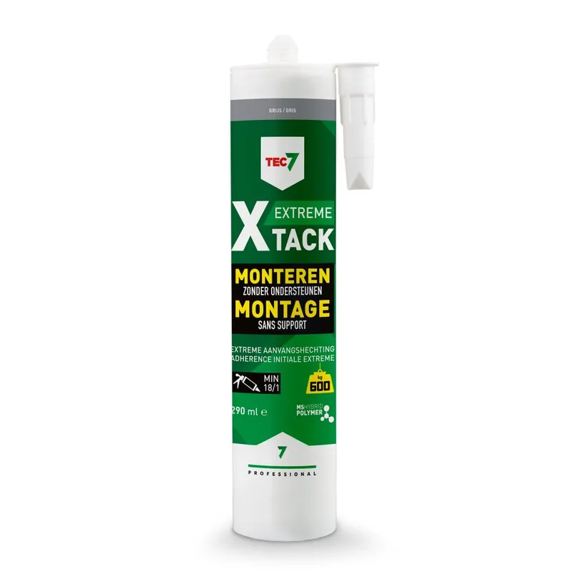 TEC7 X-Tack Grey Cartouche de mastic d‘assemblage 290ml