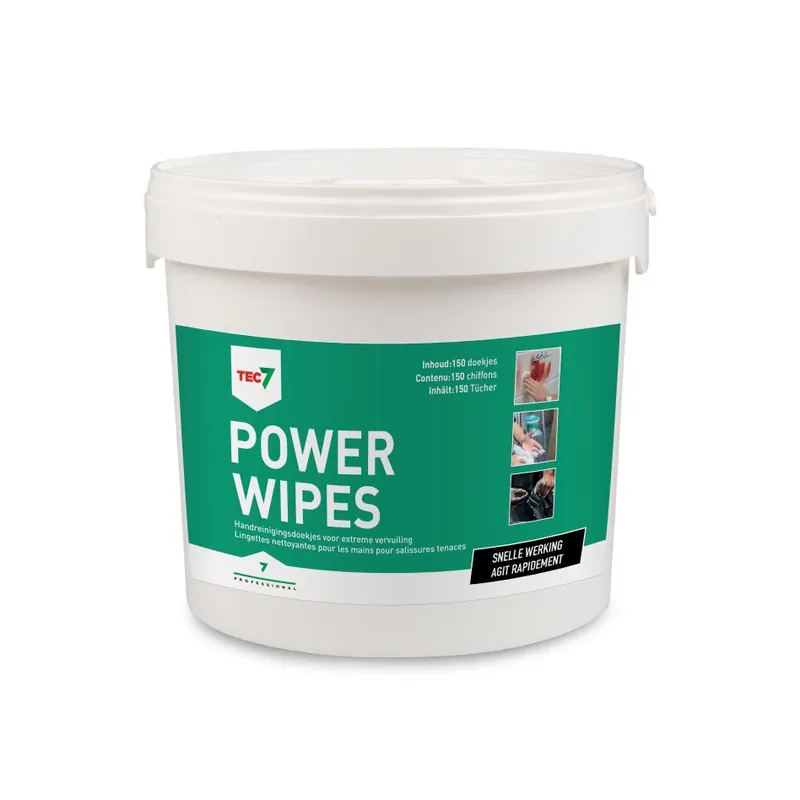 TEC7 Powerwipes Lingettes de nettoyage en seau 150ST
