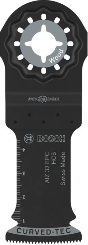 Bosch Bleu Accessoires 2608669247 Lame de scie plongeante Starlock AIZ 32 EPC HCS Hardwood Curved-Tec 32 x 50 1ST