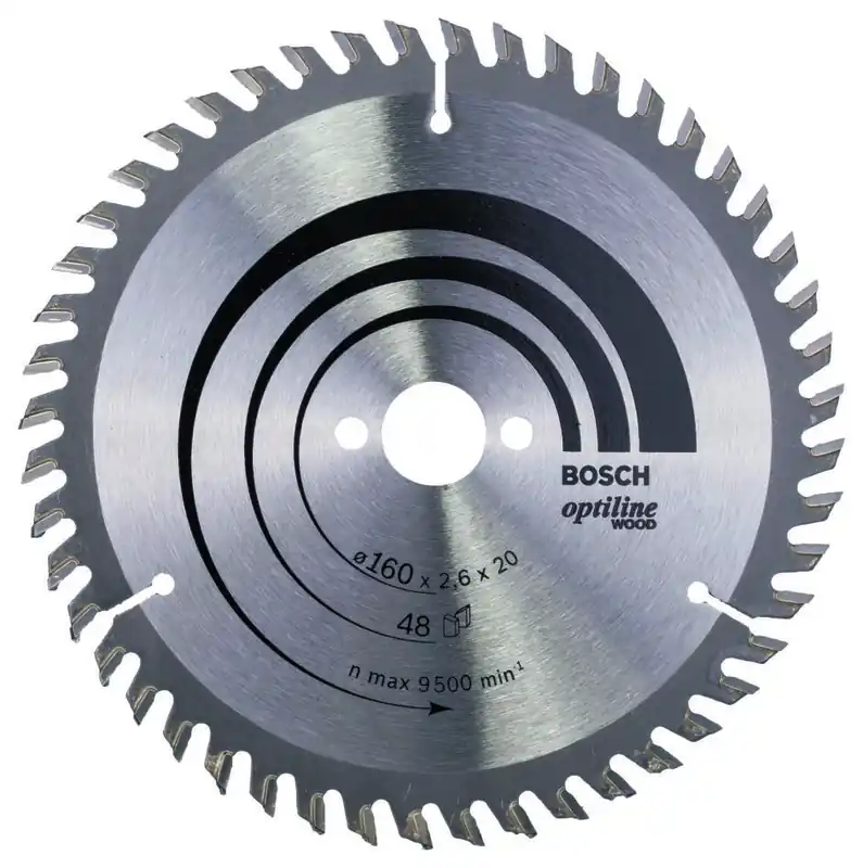 Bosch Bleu Accessoires 2608640732 Lames de scies circulaires 160 x 20 x 48T Optiline Wood