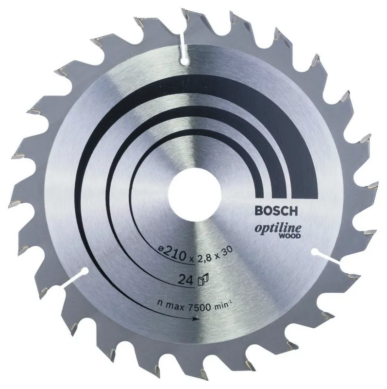 Bosch Bleu Accessoires 2608640621 Lame de scie circulaire 210 x 30 x 24T bois Optiline