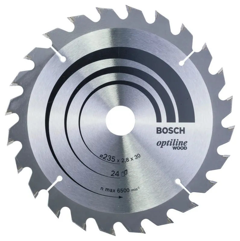 Bosch Bleu Accessoires 2608640725 Lame de scie circulaire 235 x 30 x 24T bois Optiline