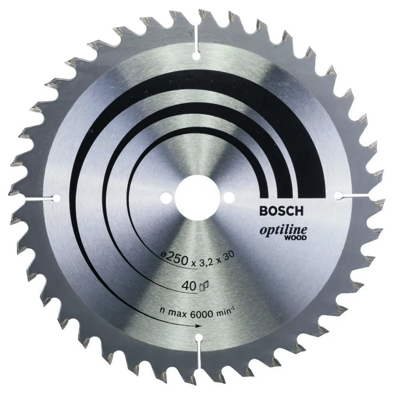 Bosch Bleu Accessoires 2608640728 Lame de scie circulaire 250 x 30 x 40T bois Optiline