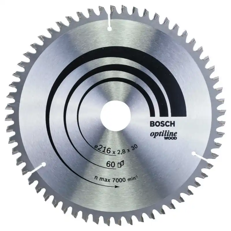 Bosch Bleu Accessoires 2608640642 Lame de scie circulaire 216 x 30 x 60T bois Optiline