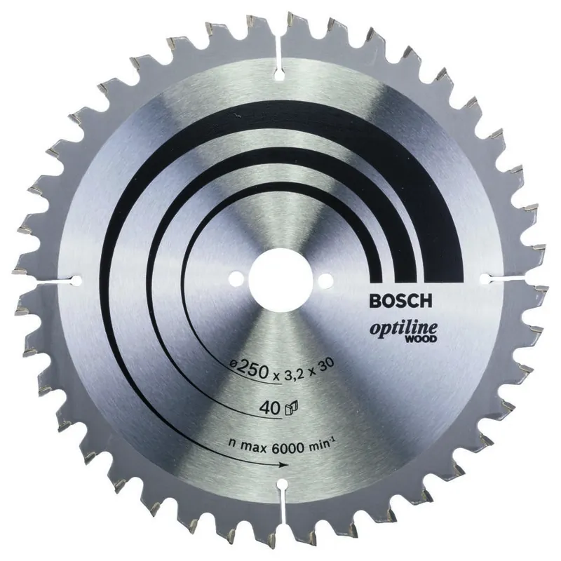 Bosch Bleu Accessoires 2608640643 Lame de scie circulaire 250 x 30 x 40T bois Optiline