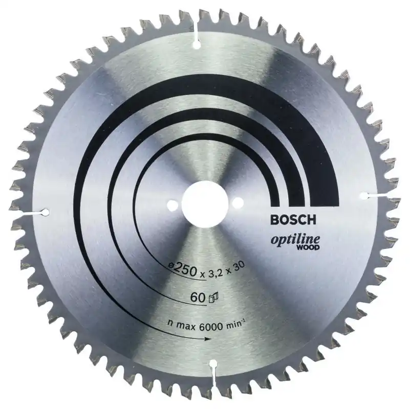 Bosch Bleu Accessoires 2608640644 Lame de scie circulaire 250 x 30 x 60T bois Optiline